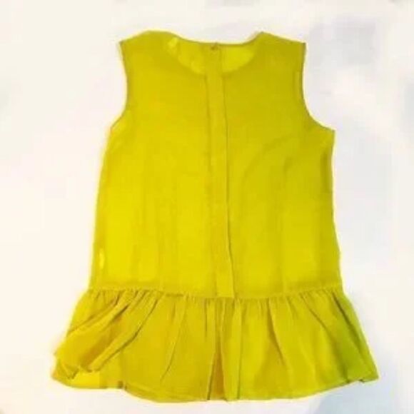 LIME chiffon peplum sleeveless blouse - Picture 7 of 8